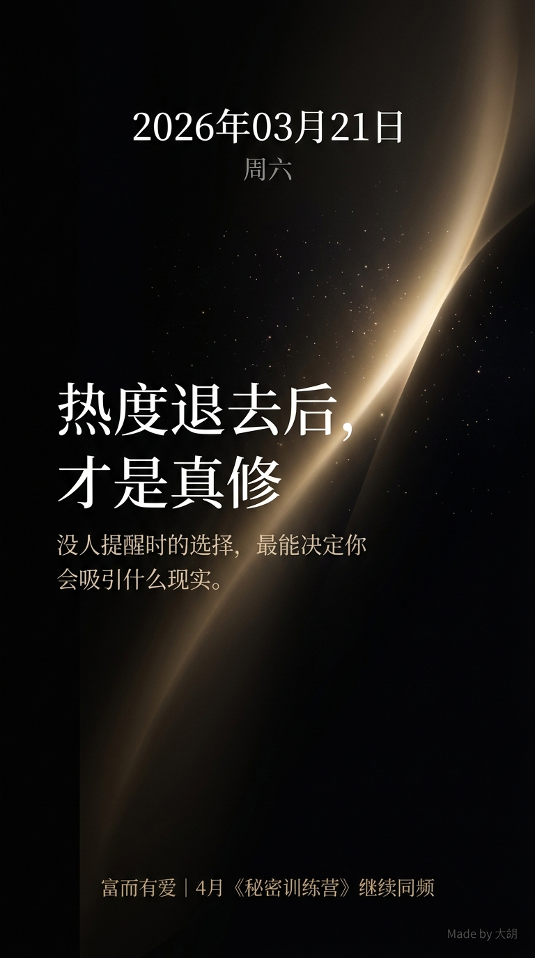 热度退去后，才是真修