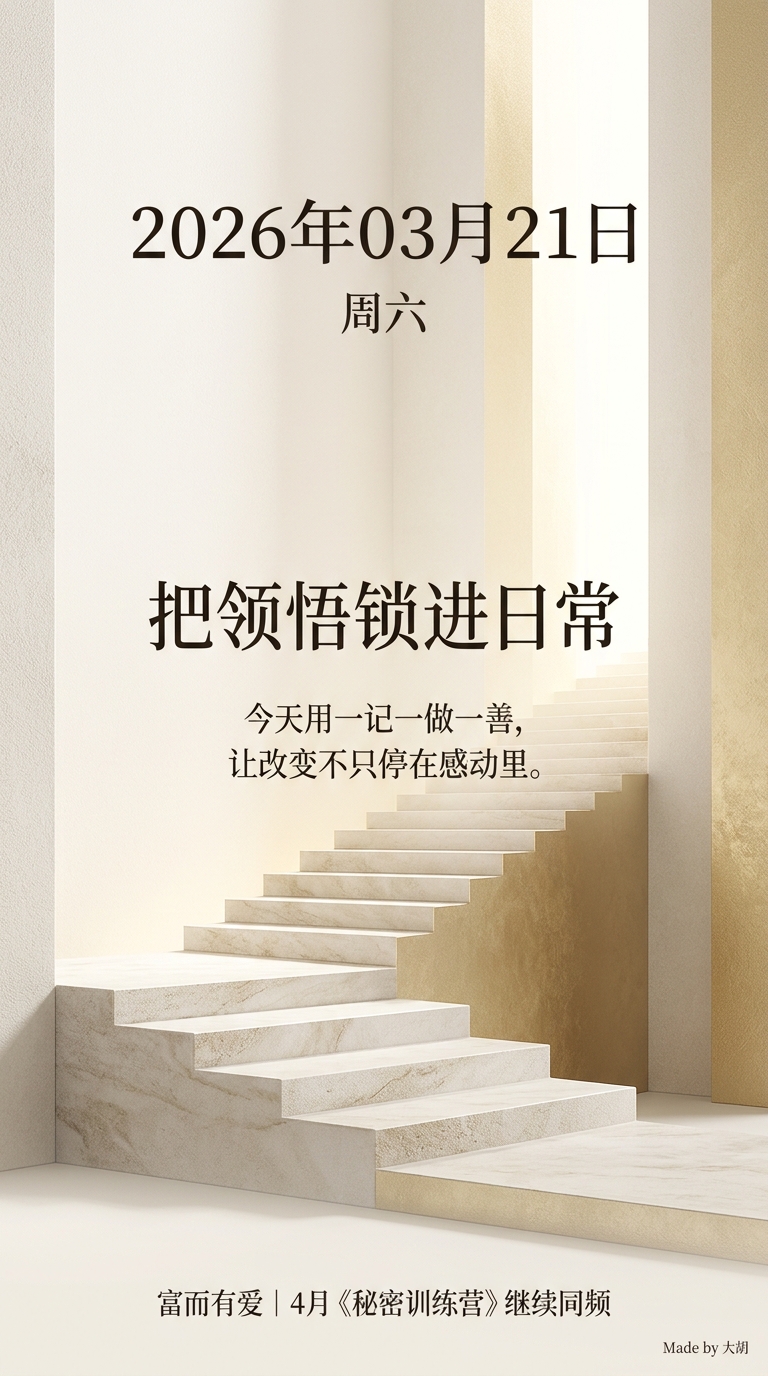 把领悟锁进日常