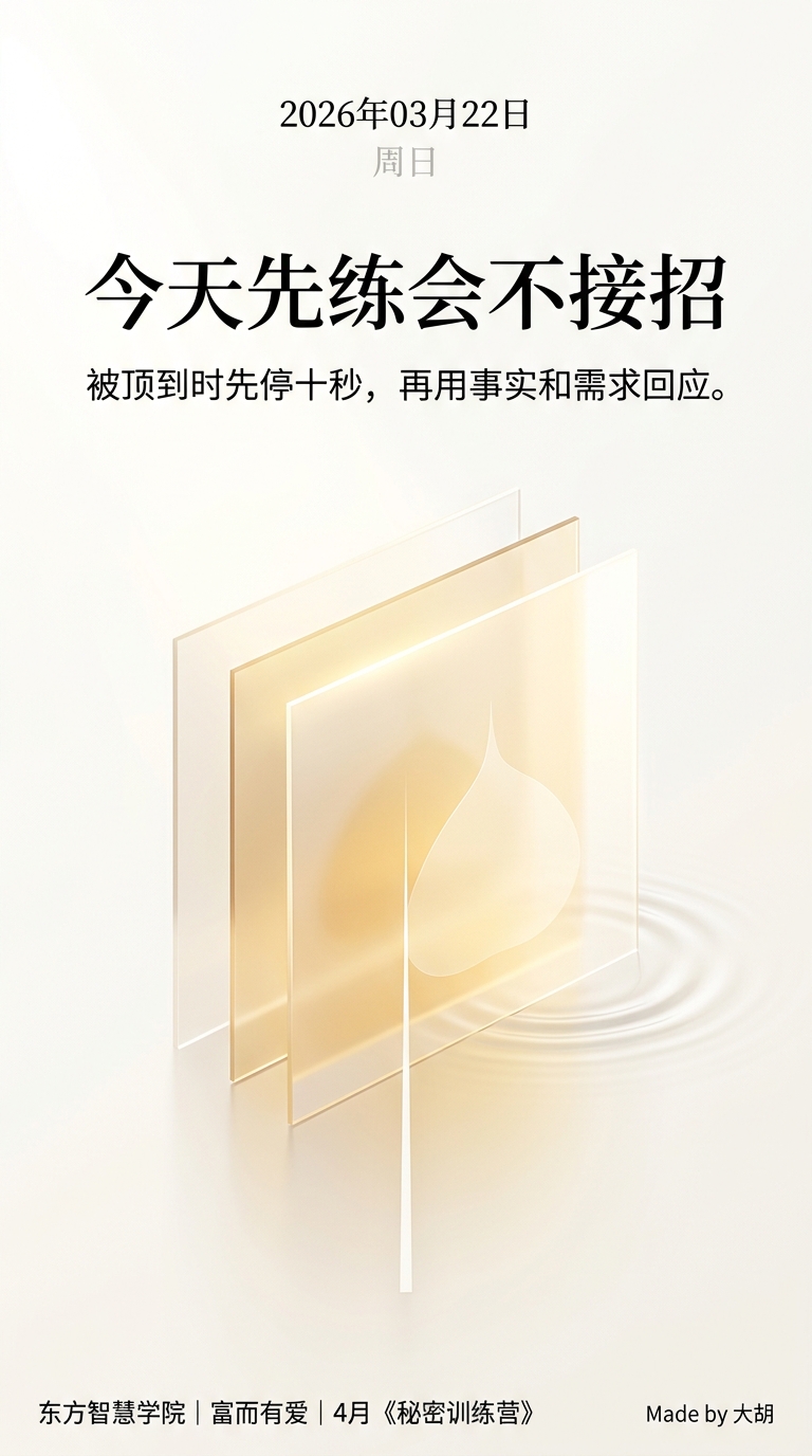 今天先练会不接招