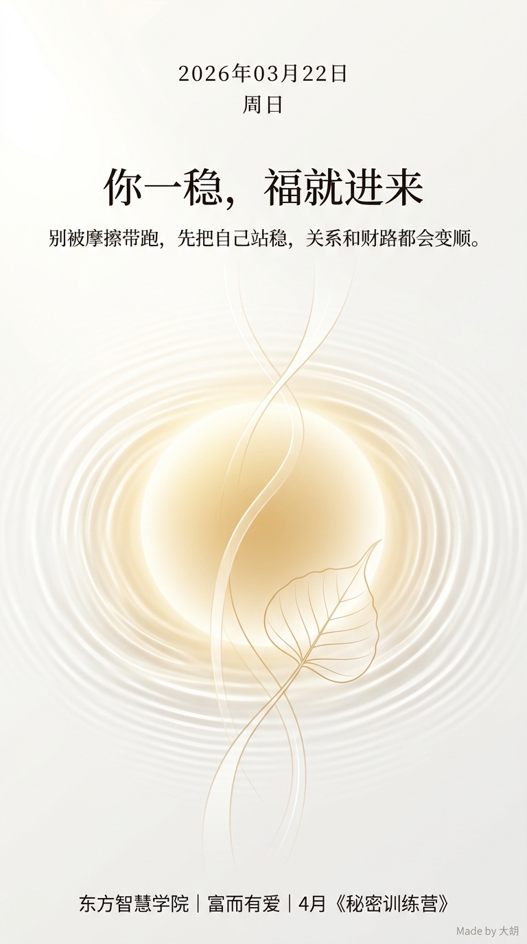 你一稳，福就进来