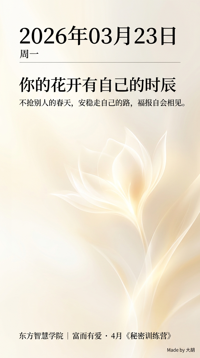 你的花开有自己的时辰