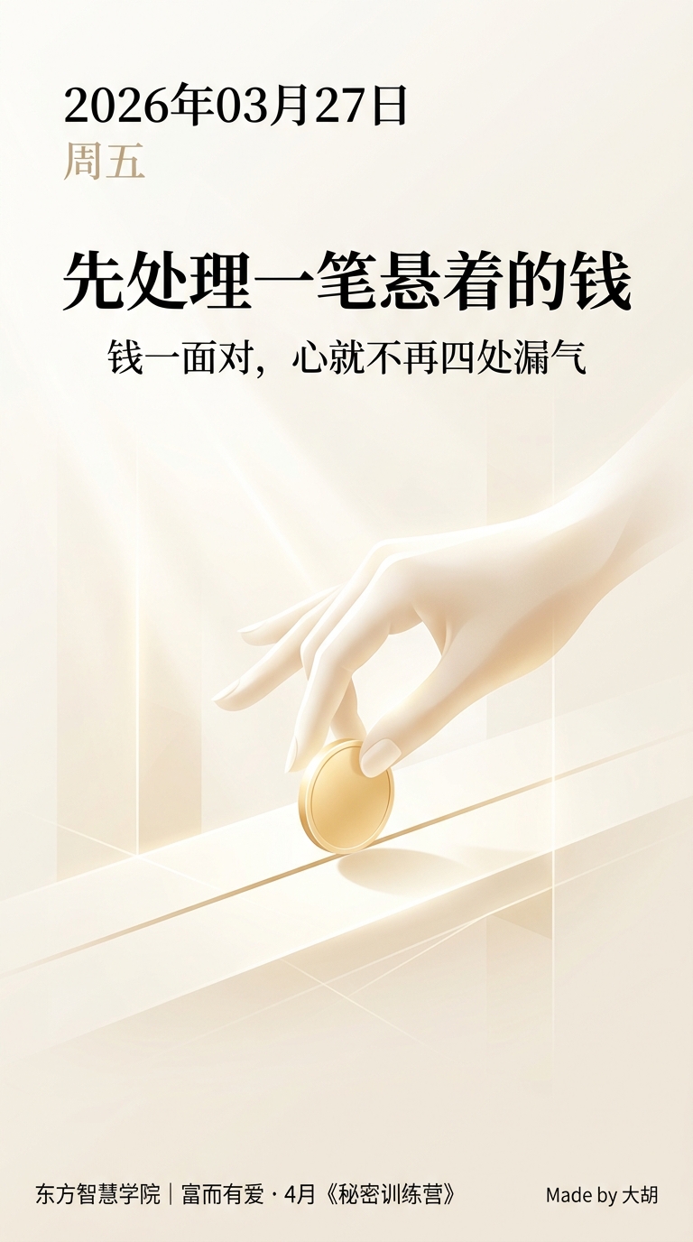 先处理一笔悬着的钱