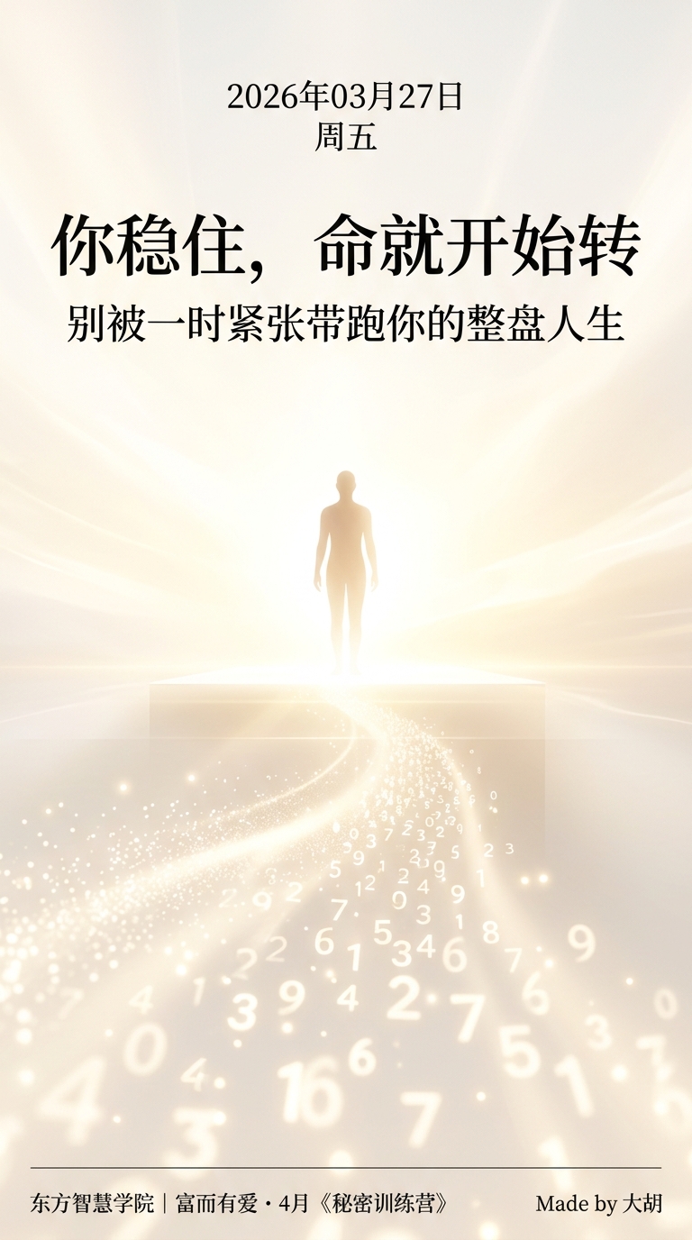 你稳住，命就开始转