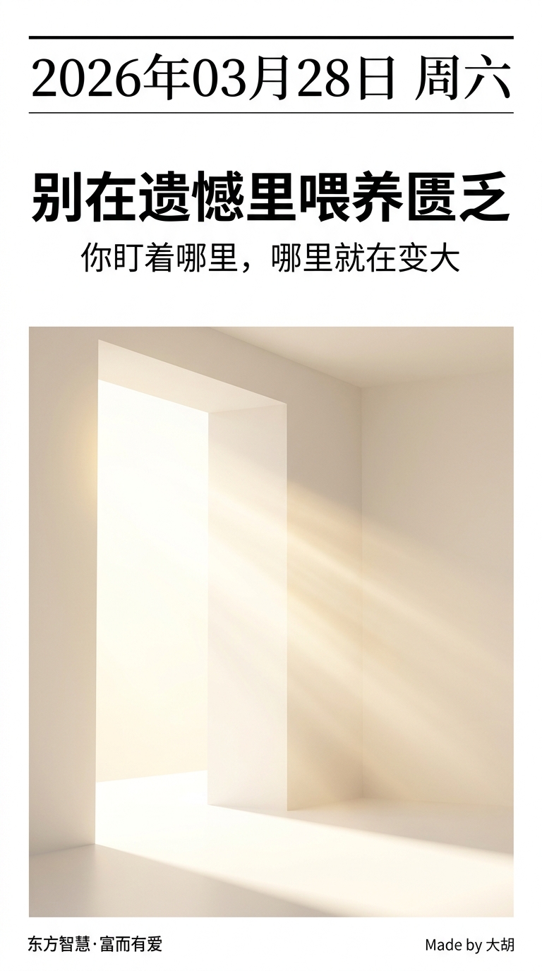 别在遗憾里喂养匮乏