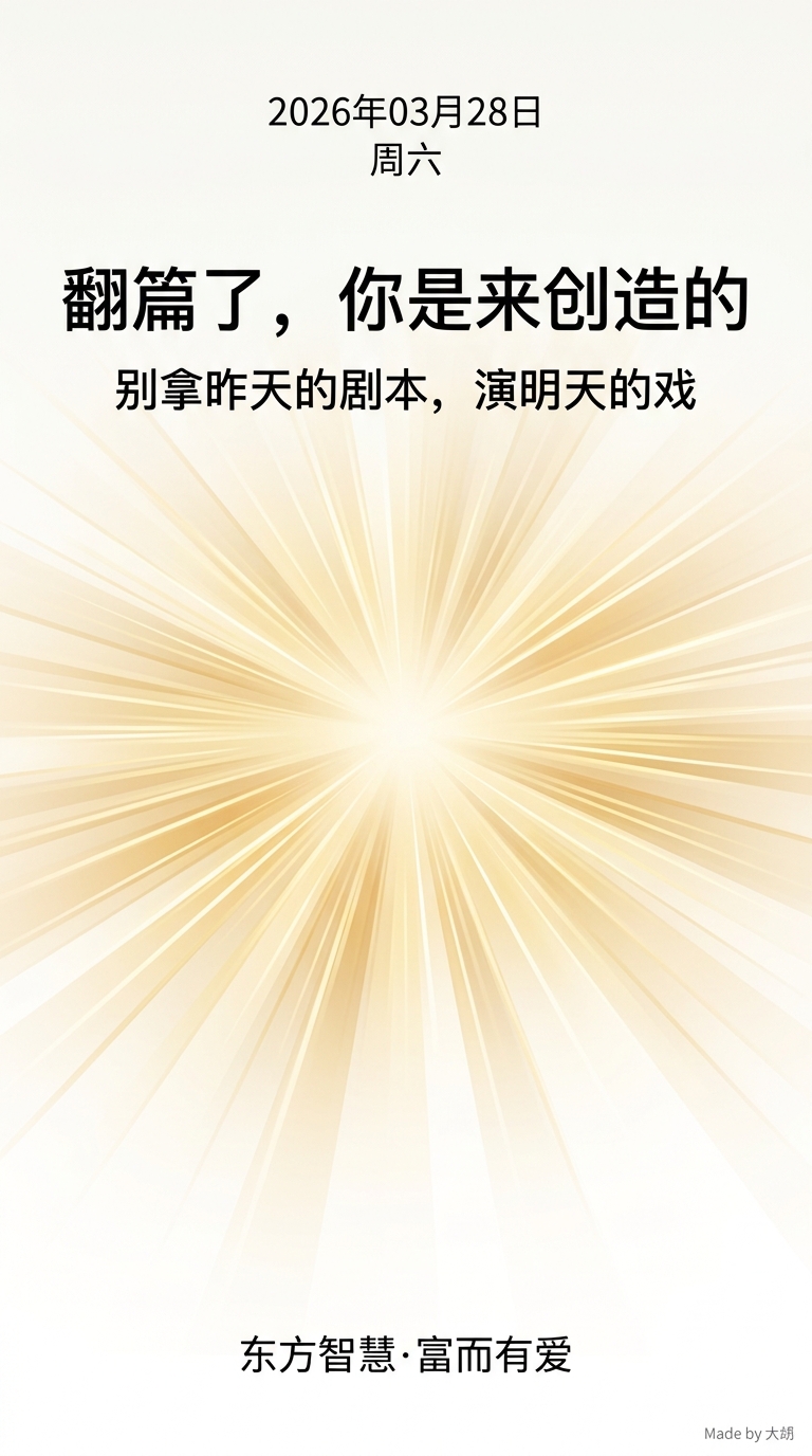 翻篇了，你是来创造的