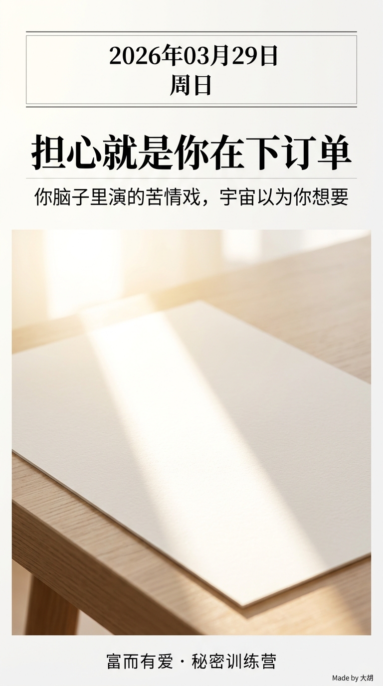 担心就是你在下订单