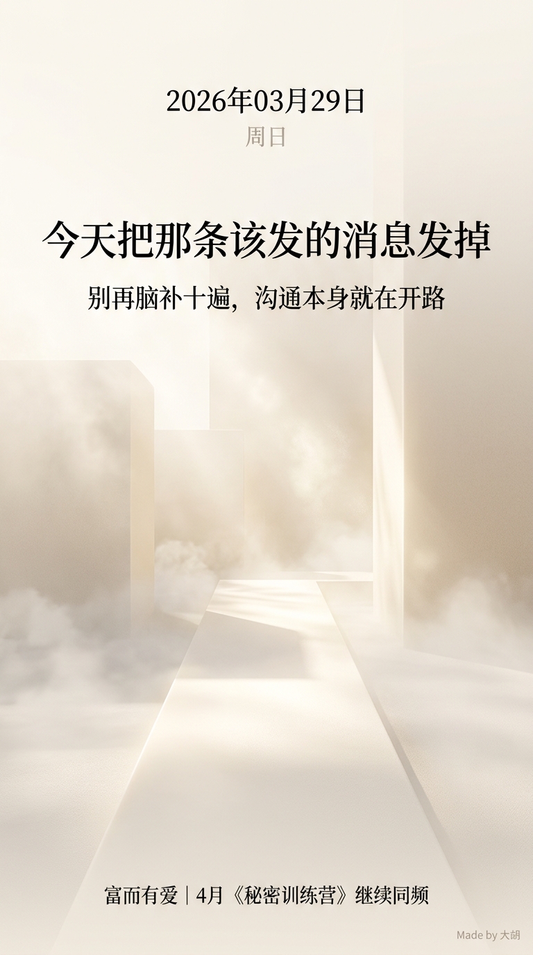 今天把那条该发的消息发掉