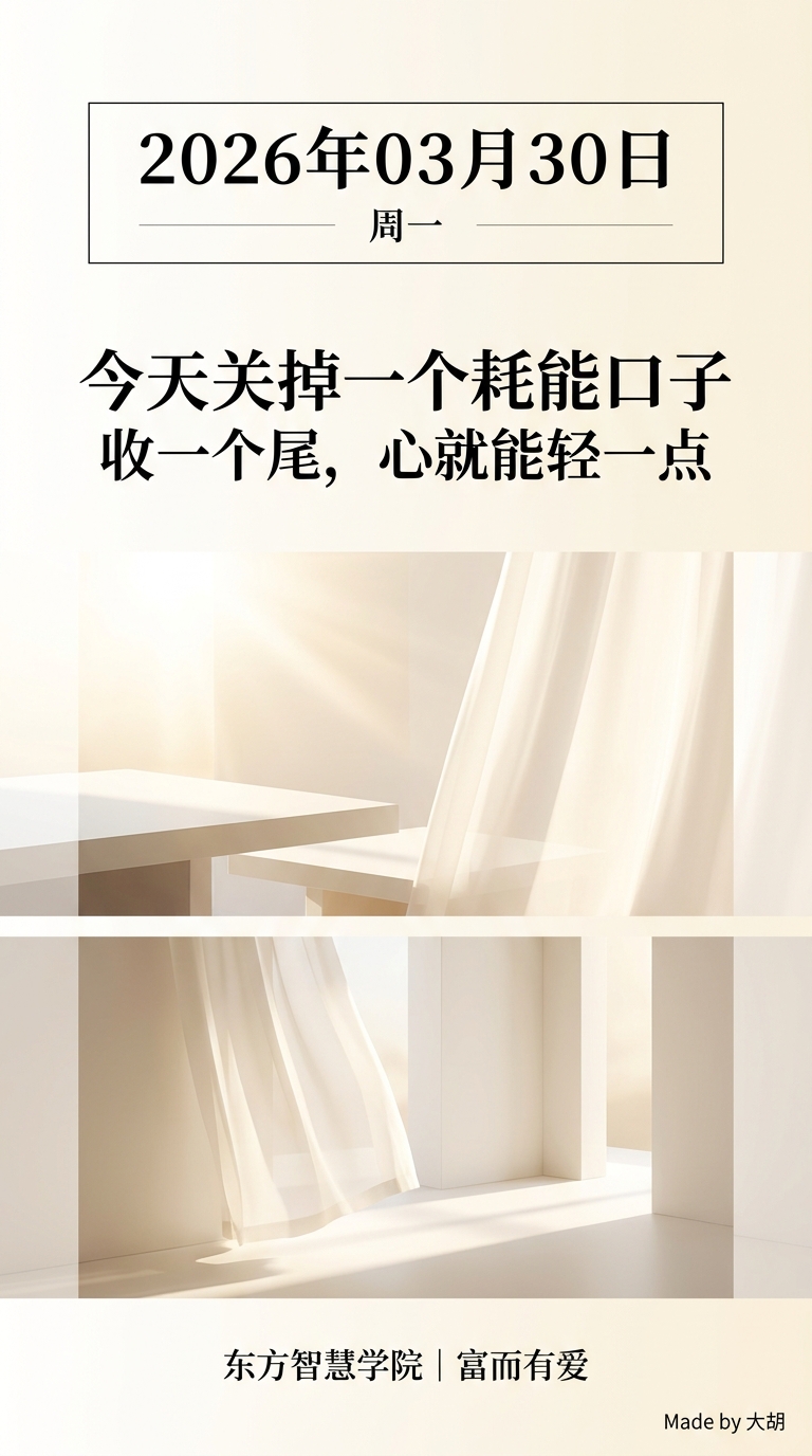 今天关掉一个耗能口子