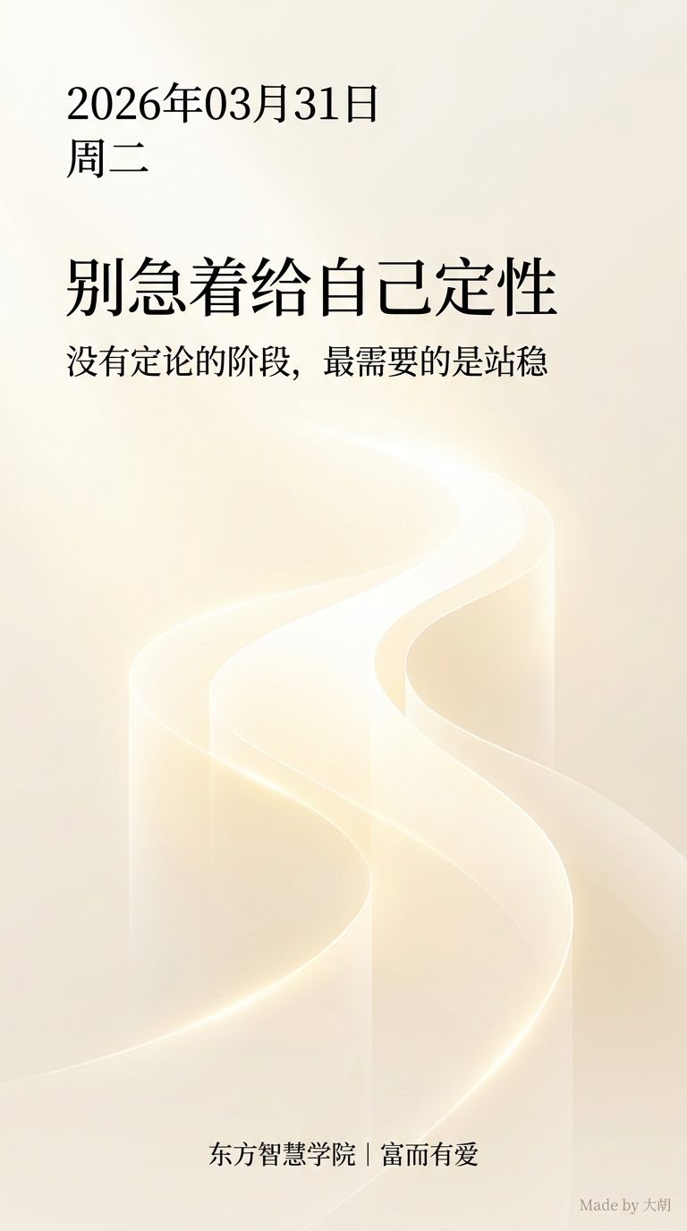 别急着给自己定性