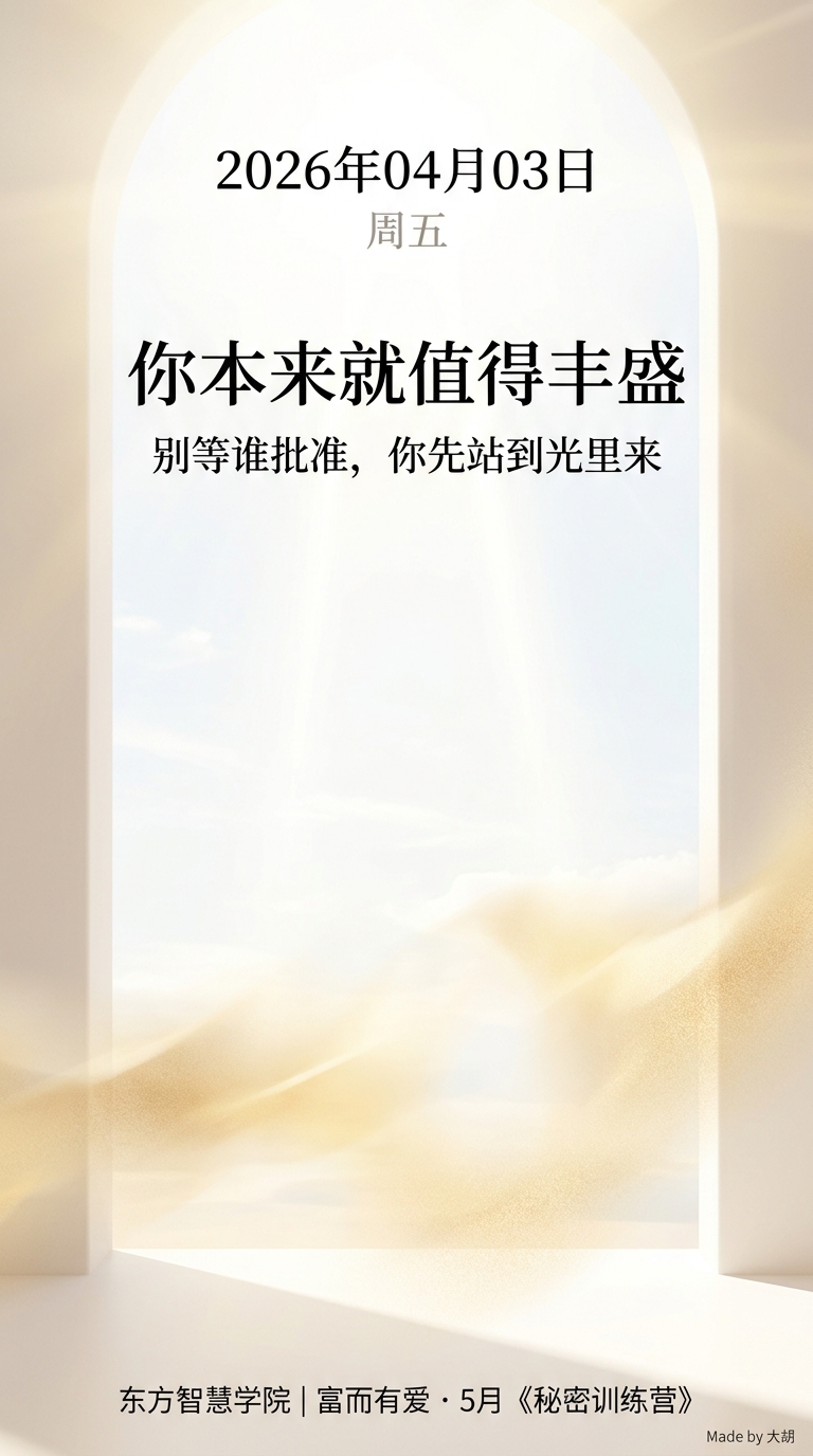 你本来就值得丰盛