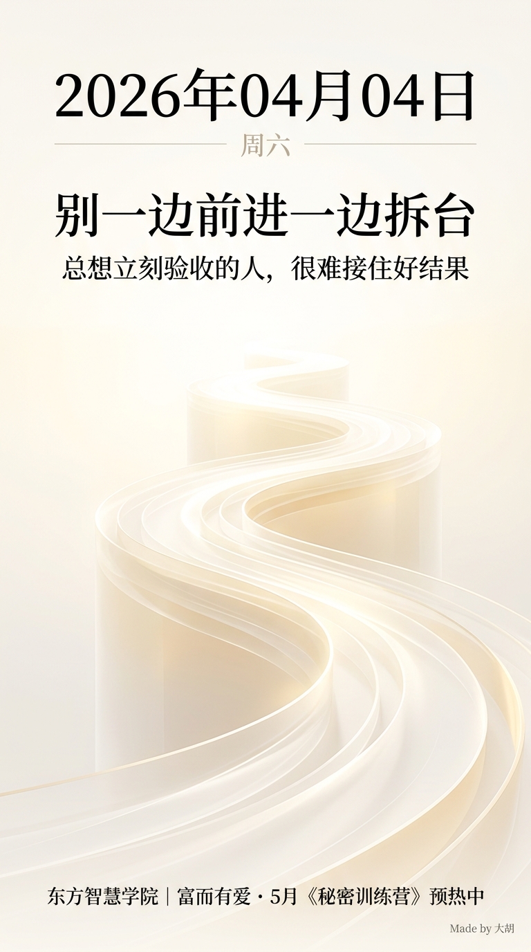 别一边前进一边拆台