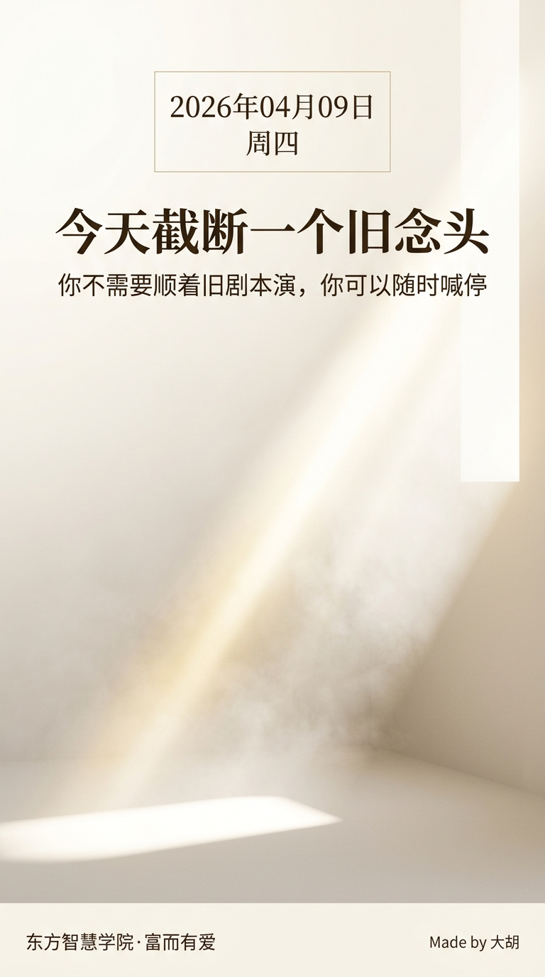 今天截断一个旧念头