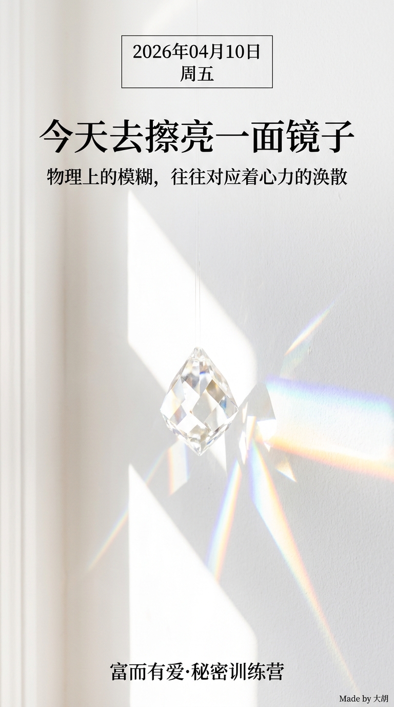 今天去擦亮一面镜子