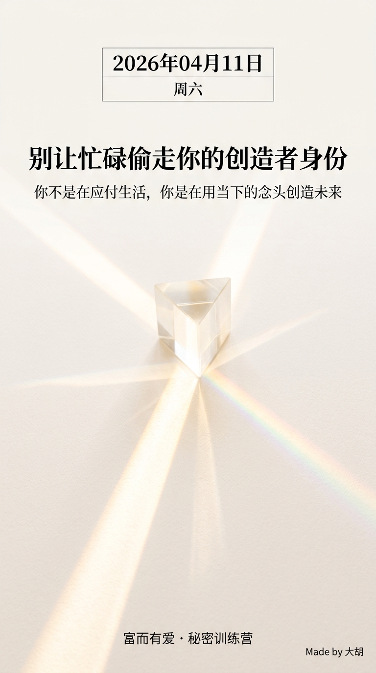 别让忙碌偷走你的创造者身份