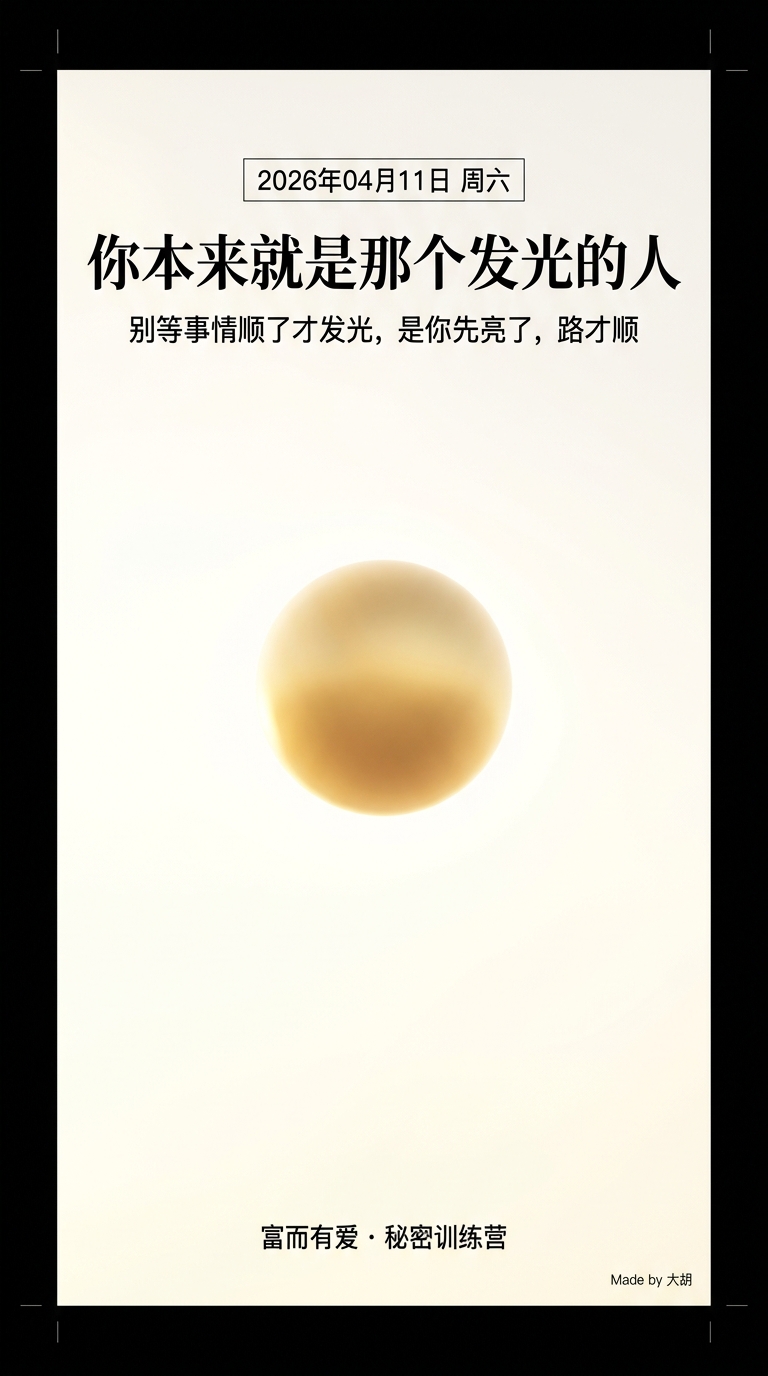 你本来就是那个发光的人