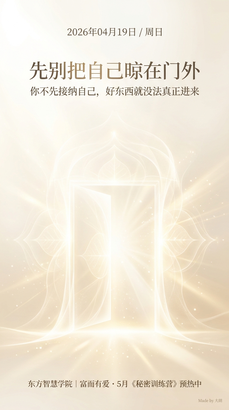 先别把自己晾在门外