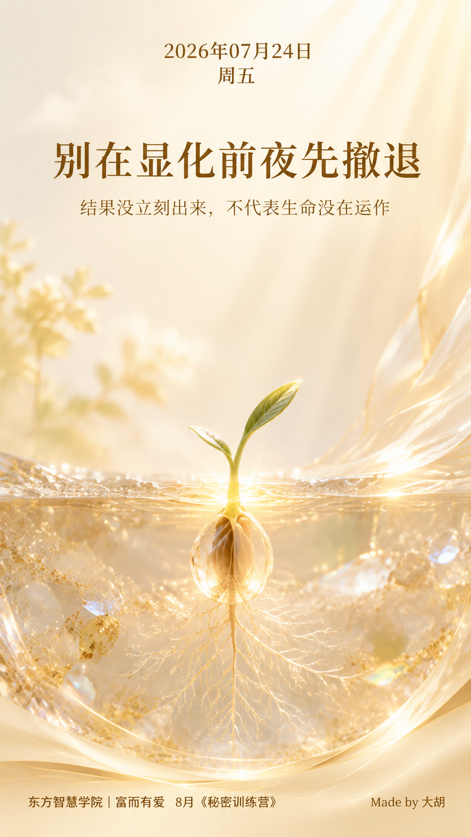 别在显化前夜先撤退