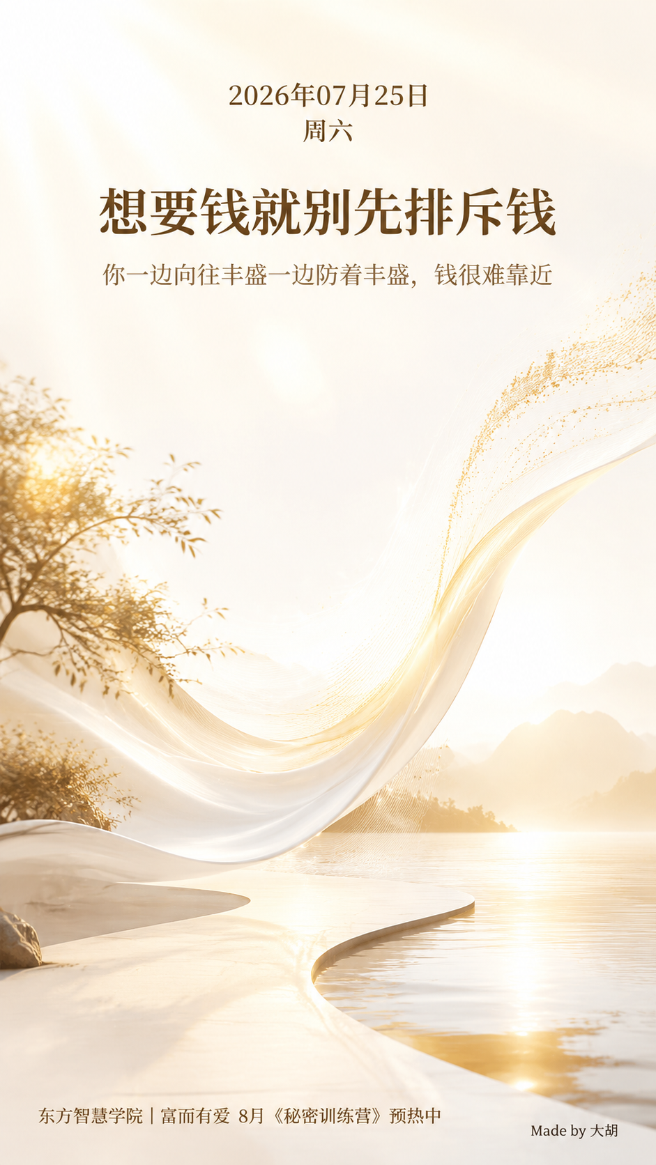 想要钱就别先排斥钱
