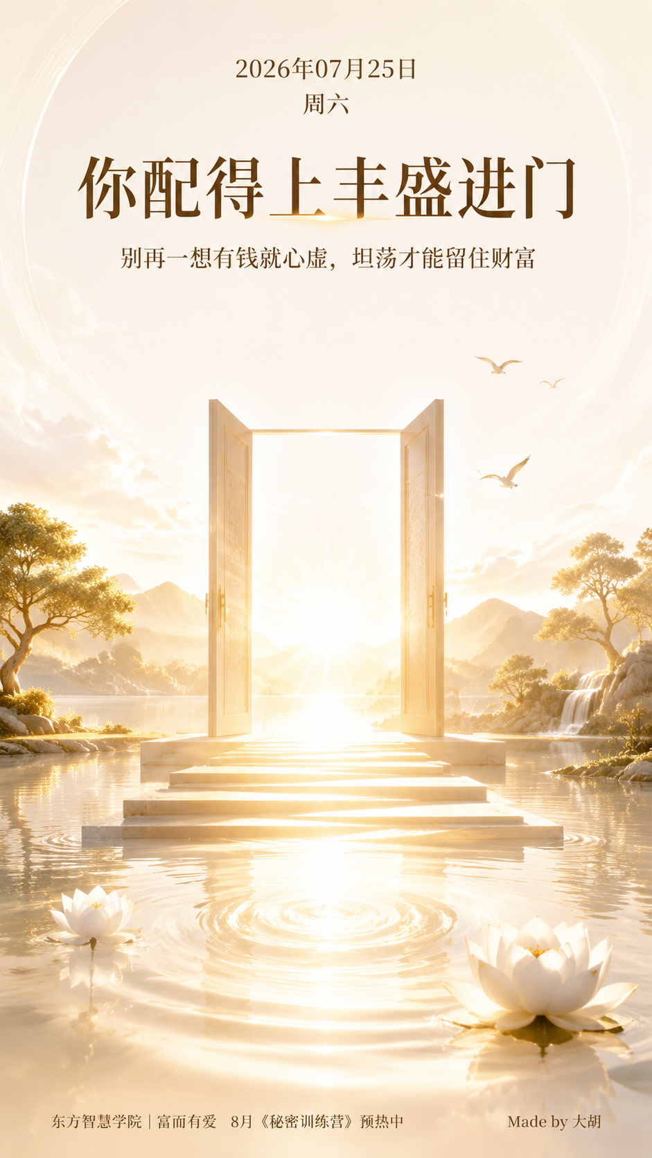 你配得上丰盛进门