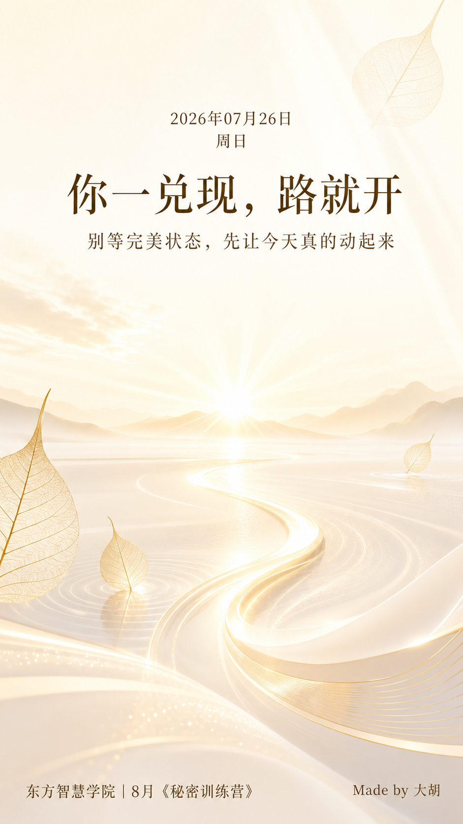 你一兑现，路就开