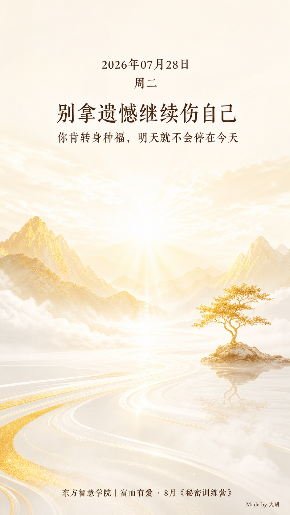 别拿遗憾继续伤自己