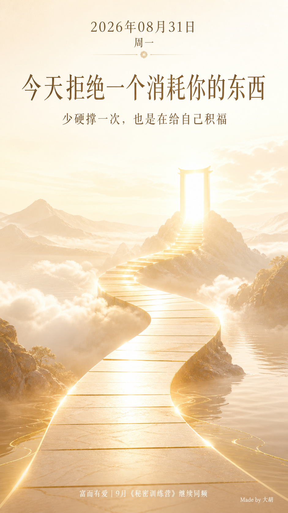今天拒绝一个消耗你的东西