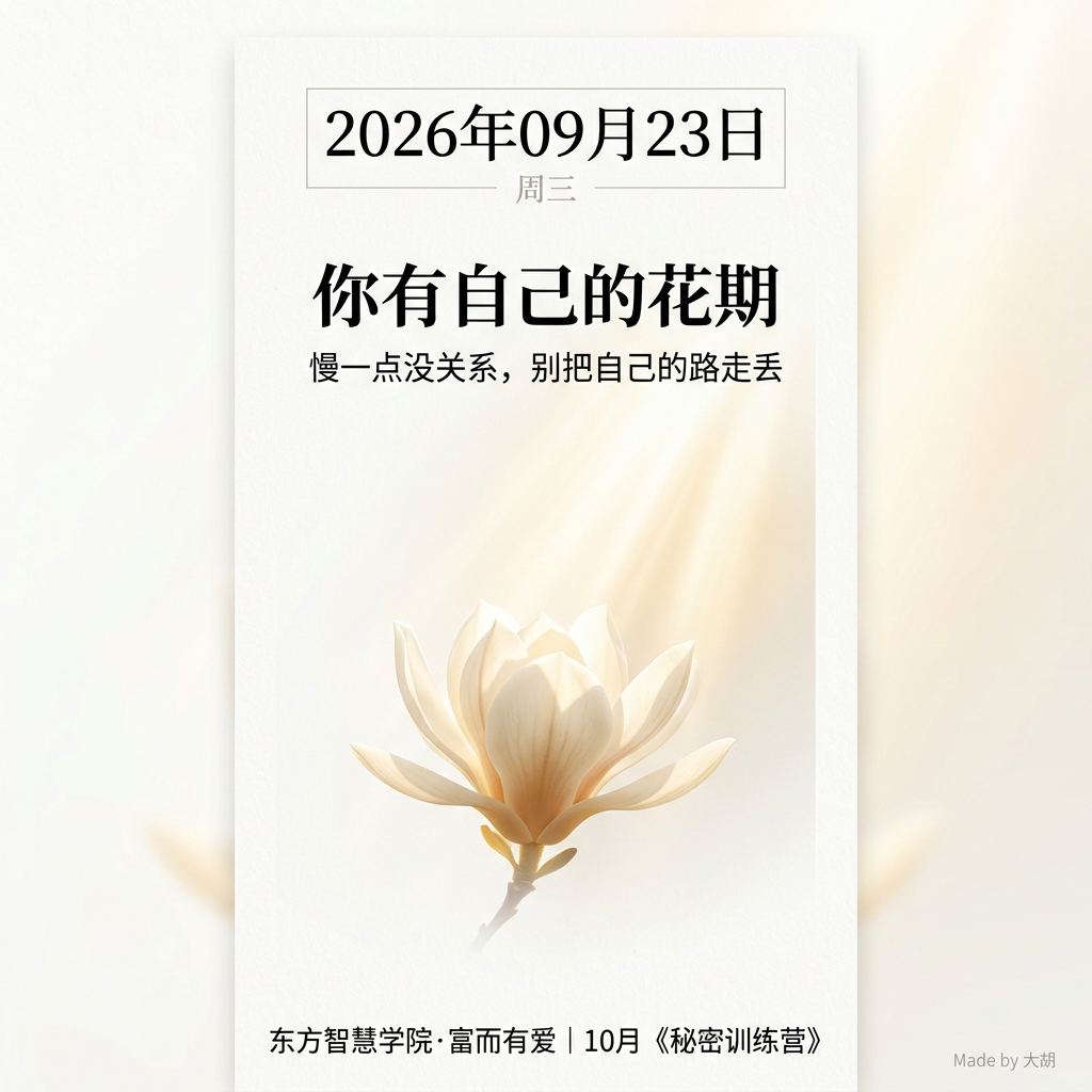 你有自己的花期