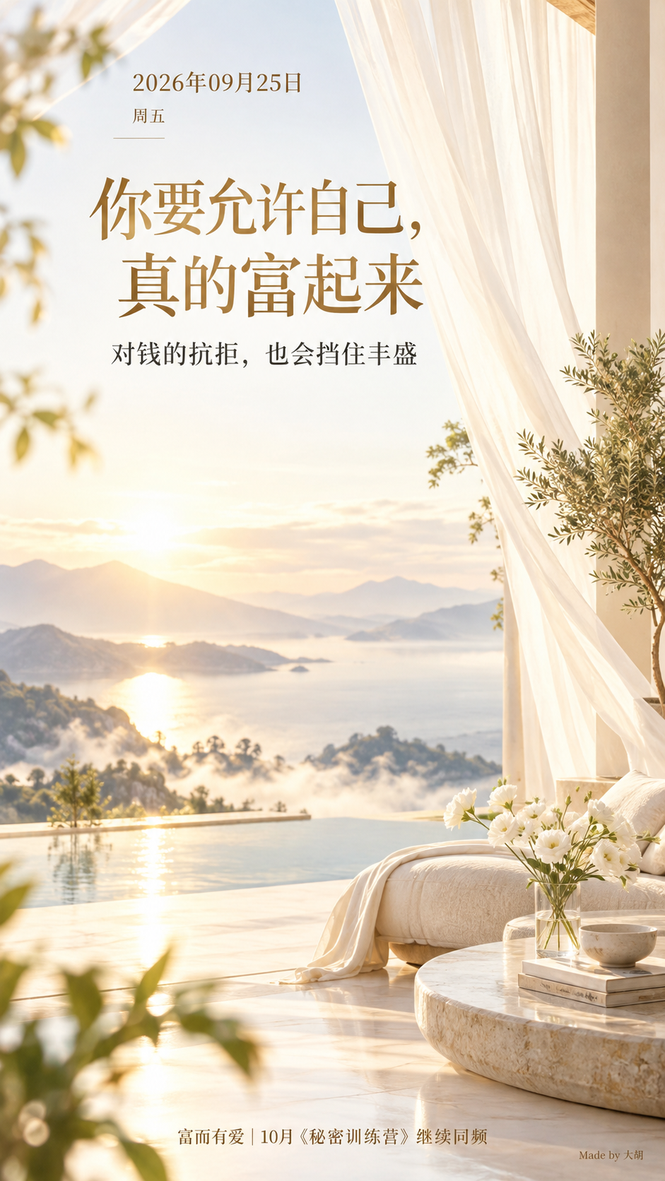 你要允许自己，真的富起来