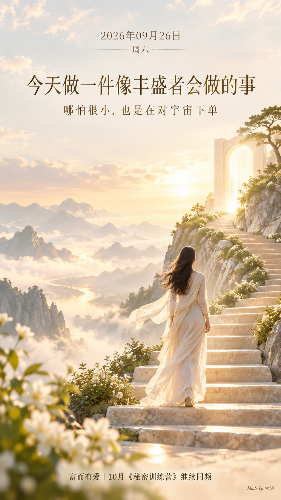 今天做一件像丰盛者会做的事