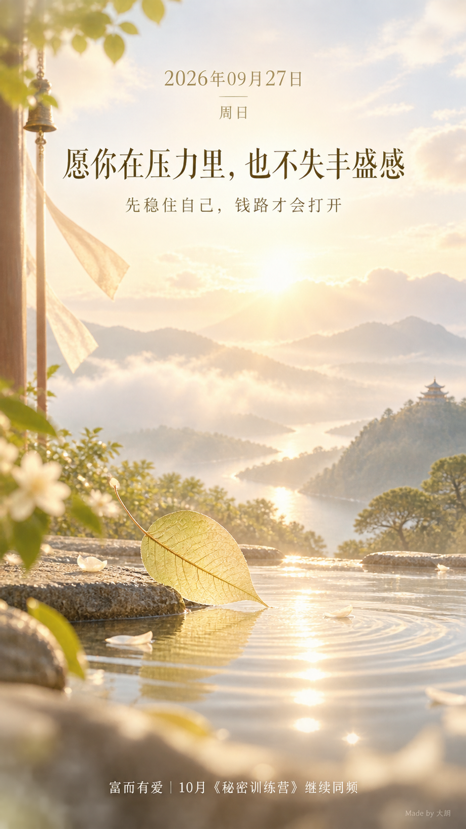 愿你在压力里，也不失丰盛感
