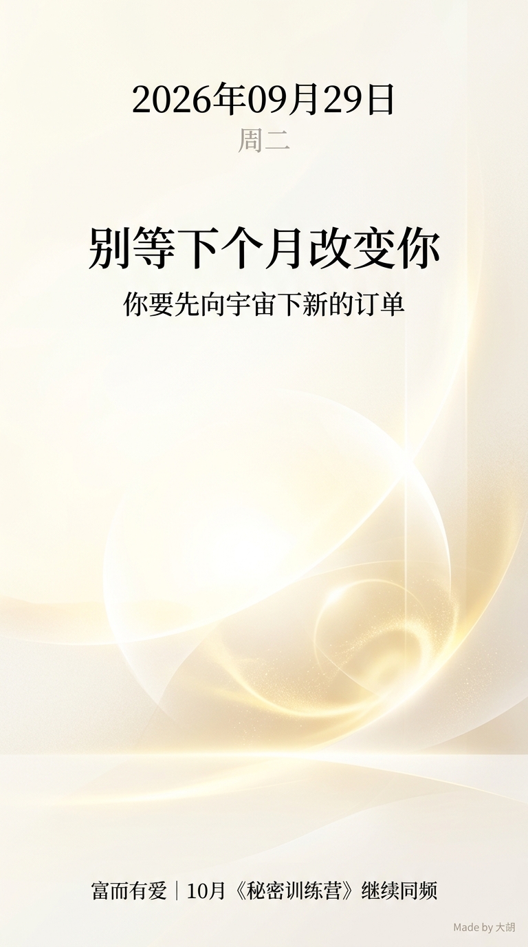 别等下个月改变你
