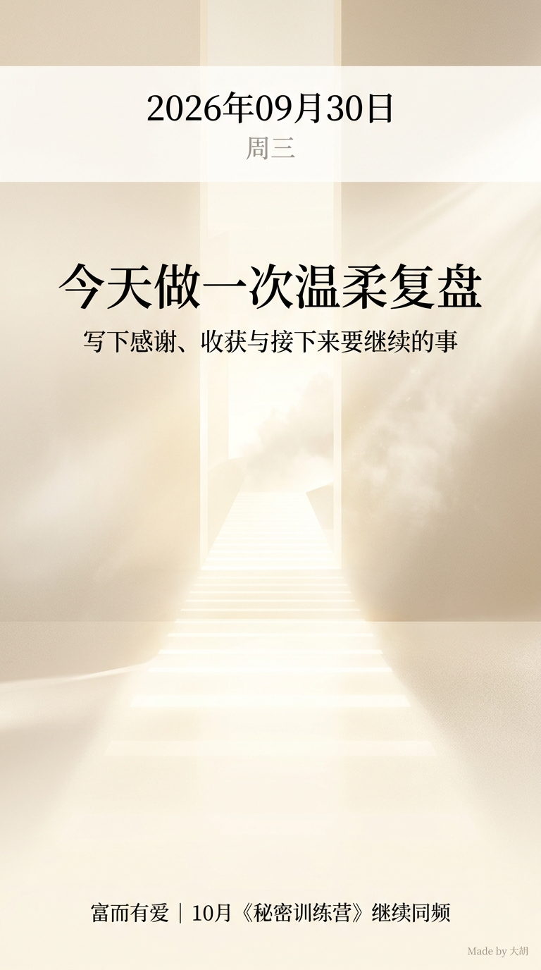 今天做一次温柔复盘